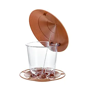 Squirrel Proof Hanging Bird Feeder for Outdoor Wild Bird Seed 3 Easy-to-fill squirrel-proof hanging bird feeder with open lid, ready for bird seed