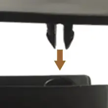 19" Wide Durable Hanging Bird Feeder Squirrel Baffle 5 Easy installation of a squirrel baffle for bird feeders: pressing the side buttons to secure it
