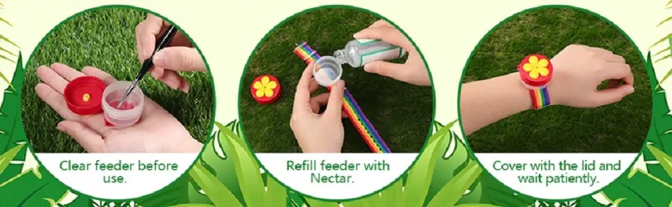 Ring Bird Feeder - 2 Pack Handheld Hummingbird Feeders 4 Steps on how to use a ring hummingbird feeder: cleaning, refilling with nectar, and wearing