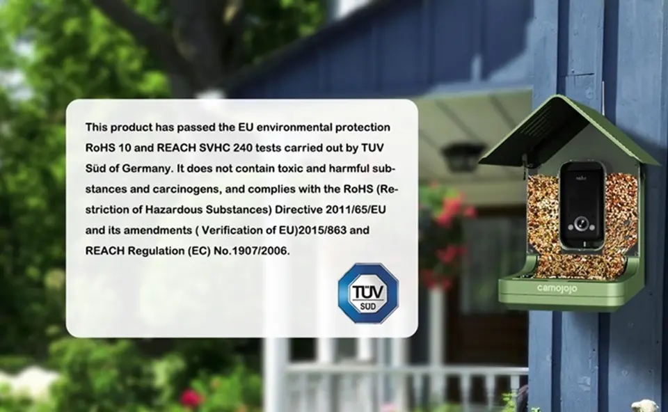 4K Smart Bird Feeder Camera AI Identify | 5G Live Watching 6 rohs reach certified bird feeder with camera