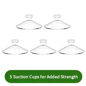 Suction Cup Window Bird Feeder - Clear Acrylic, 5 Strong Suction Cups 6 Set of 5 strong suction cups for reliable window bird feeder mounting. Provides added strength and stability