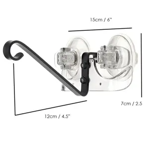 Window Hook for Bird Feeder - Dual Suction Cups, Outdoor Mount 5 Super strong window hook for bird feeder with easy installation. Holds up to 5.5lbs. For accessible windows only
