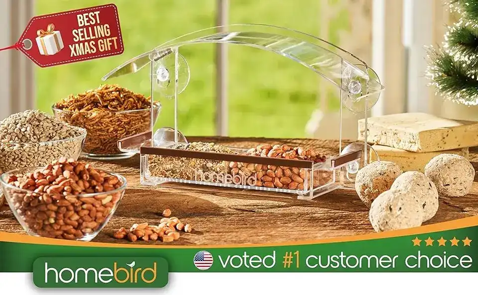 Window Bird Feeder for Cats - Clear Acrylic | Strong Suction 1 Looking for a Christmas gift for bird watchers? This top-rated window bird feeder is a customer favorite, even for homes with cats