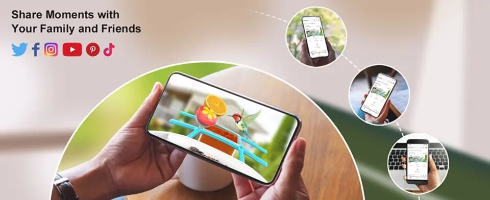 WiFi Bird Feeder Camera 2K Solar Powered with AI Identify 4 Smart bird feeder camera social sharing