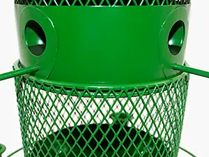 2-Tier Retractable Blue Jay & Cardinal Bird Feeder - Squirrel Proof, 6lb Capacity 6 Metal bird feeder with 8 large feeding ports designed to prevent clogs and deter squirrels, attracting blue jays and cardinals