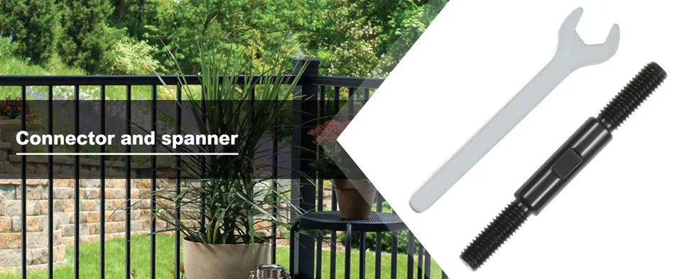 42" Heavy Duty Bird Feeder Pole for Deck | Adjustable & Detachable 5 Deck bird feeder pole assembly parts: connector and wrench for easy installation