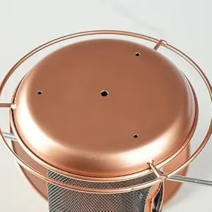 Copper Roof Bird Feeder | 7.5" Roof | 360° Tray | 3lb Capacity 7 bird feeder tray with multiple drainage holes to keep bird seed dry and fresh