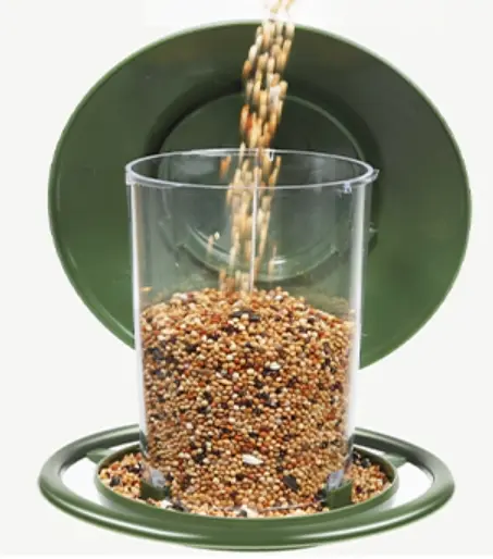 Weather Resistant Bird Feeder for Cardinals, Finch, Blue Jay, Sparrows 4 Clear plastic bird feeder tube for easy monitoring of seed levels