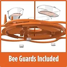 Oriole Jelly Bird Feeder - All-in-One Buffet, Bee & Ant Protection 2 Oriole bird feeder with jelly and removable bee guards to protect nectar from bees and ensure easy cleaning