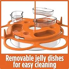 Oriole Jelly Bird Feeder - All-in-One Buffet, Bee & Ant Protection 1 Oriole bird feeder with removable jelly dishes for easy cleaning and efficient replenishment of jelly or nectar