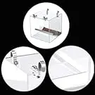 No Mess Acrylic Small Bird Feeder Cage - Auto Seed Dispenser 6 premium cage bird feeder for small birds made with thick, crack-resistant acrylic and rust-resistant stainless steel hooks