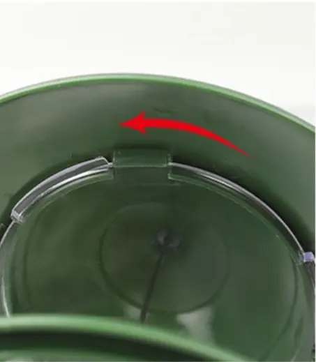 Weather Resistant Bird Feeder for Cardinals, Finch, Blue Jay, Sparrows 3 Green plastic bird feeder lid with a rotating design to protect bird feed from rain