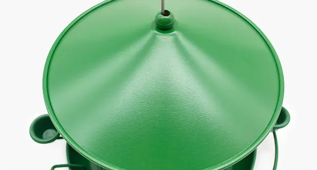 2-Tier Retractable Blue Jay & Cardinal Bird Feeder - Squirrel Proof, 6lb Capacity 4 Squirrel-proof and rainproof metal bird feeder with conical rain guard and steel cord lock