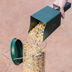 Droll Yankee Squirrel Proof Bird Feeder - 5lb, Rotating Perch 5 easy fill lid open yankee flipper bird feeder
