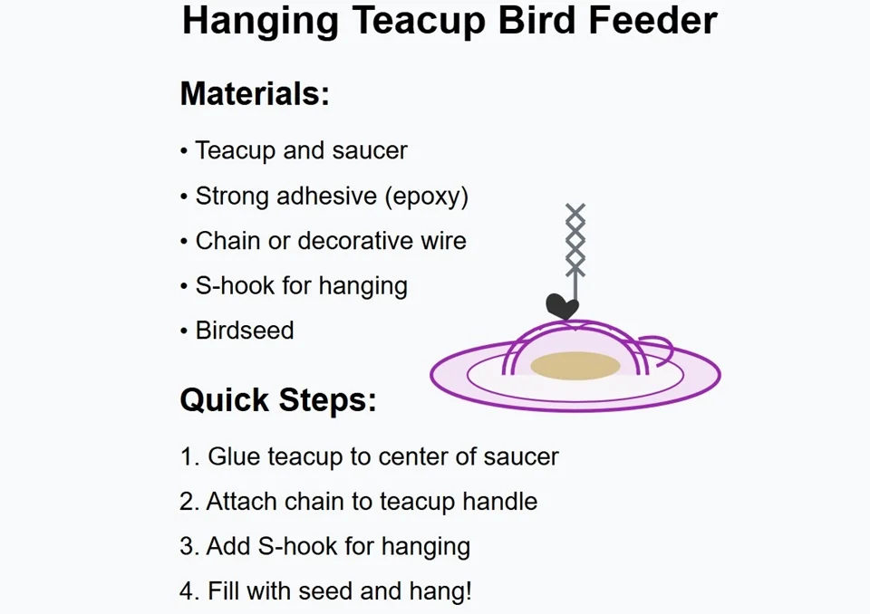 5 Easy DIY Hanging Bird Feeders to Attract More Birds to Your Garden 5 how to hanging teacup bird feeders